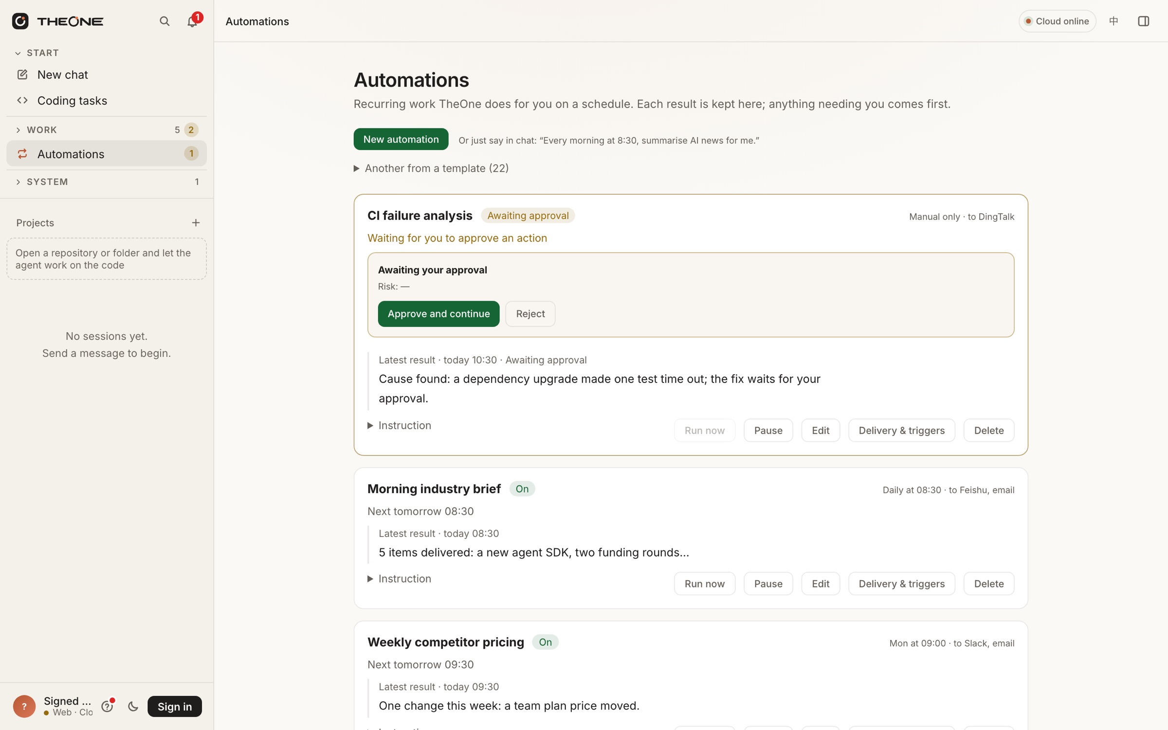 Goals and automations
